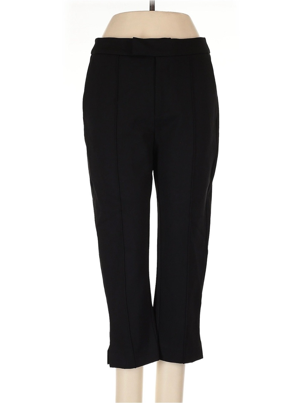 NICHOLAS Black Cropped Tailored Straight-Leg Pants